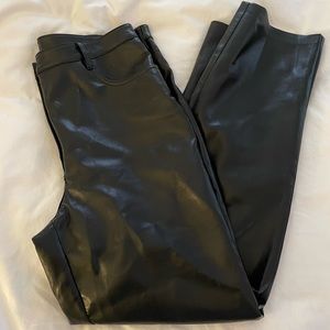Aritzia Wilfred Melina Vegan Leather Pants, Black, size 14